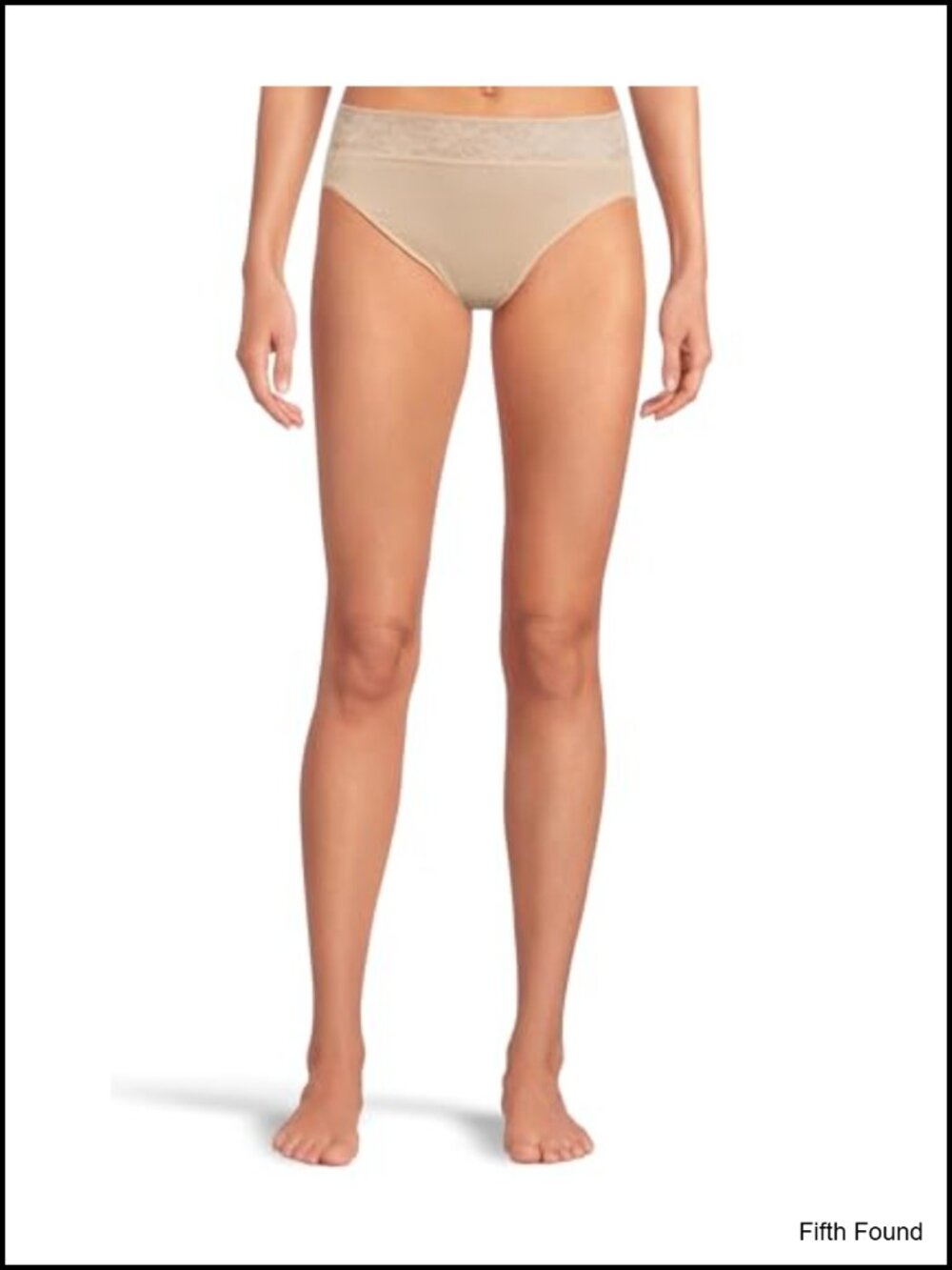 Stretch Lace Waistband High Cut Briefs Full Coverage